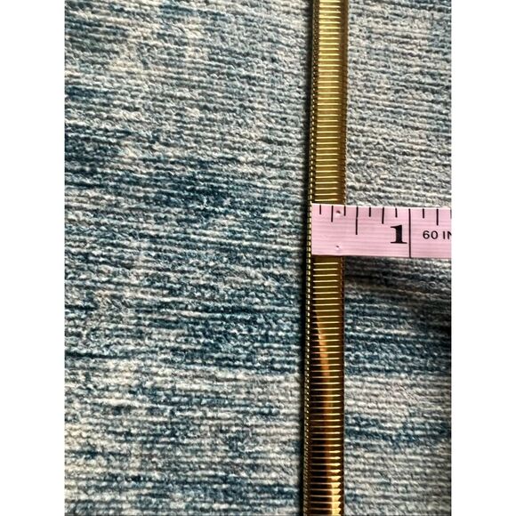 Vintage Gold Tone Snake Wheat Stretch Dress Belt - Picture 6 of 6